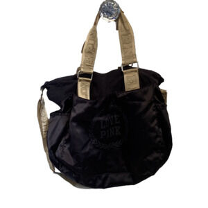 Black & gold VS Pink Messenger bag satin & canvas